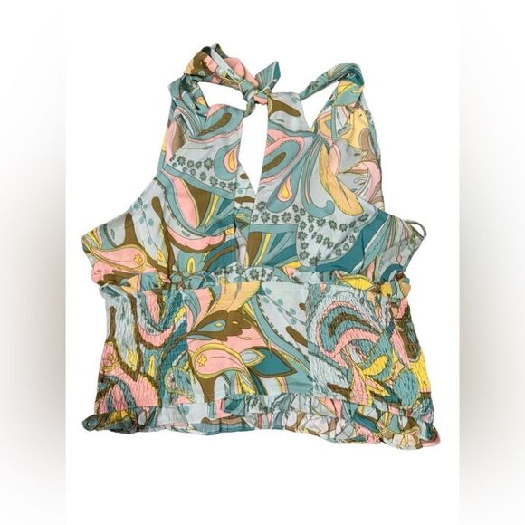 NWOT Milk and Honey Paisley Halter Large - Picture 3 of 5